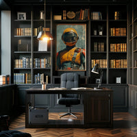 Retro-Futuristic Adventure Astronaut Artwork Futuristic Sci-Fi Poster PosterGoat