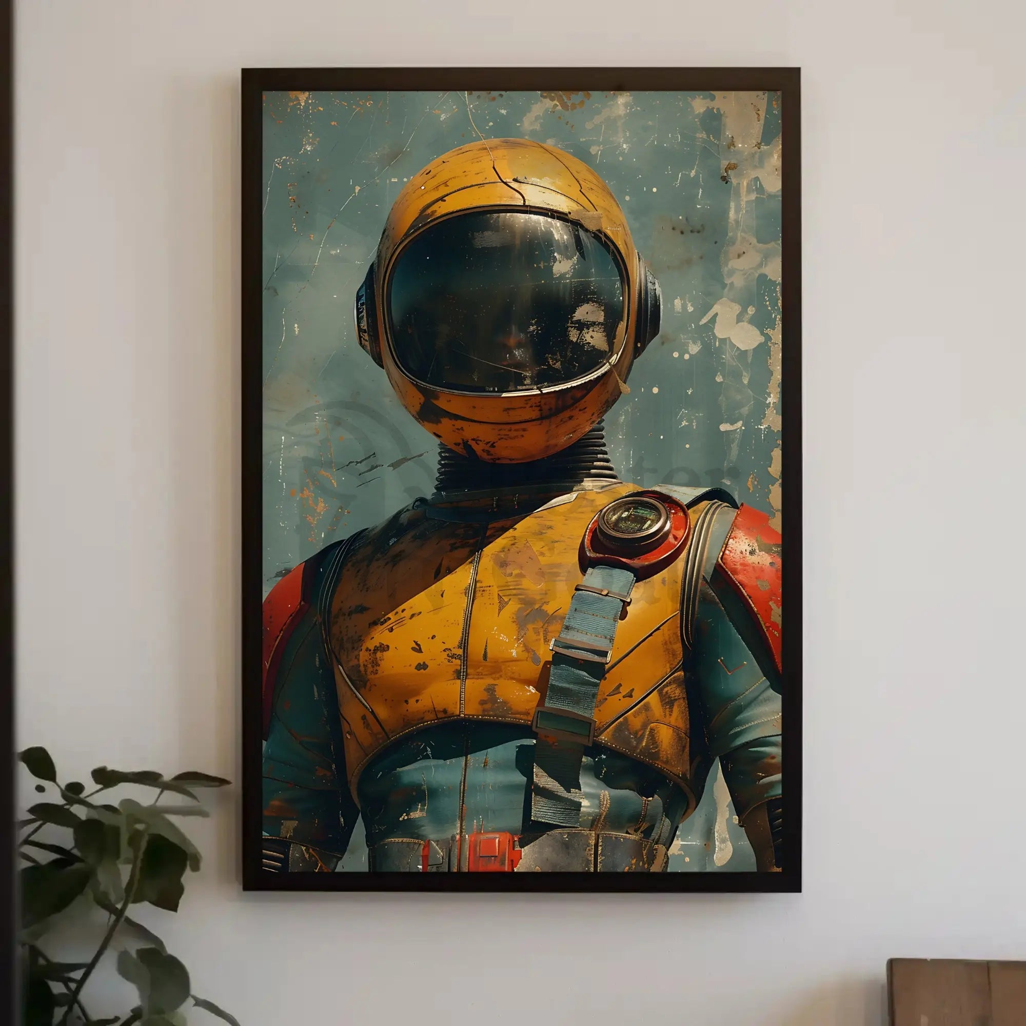 Retro-Futuristic Adventure Astronaut Artwork Futuristic Sci-Fi Poster PosterGoat