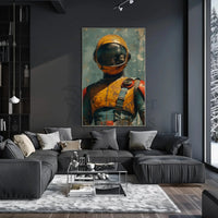 Retro-Futuristic Adventure Astronaut Artwork Futuristic Sci-Fi Poster PosterGoat