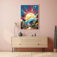 Retro-Futuristic Cityscape Pop Culture Poster PosterGoat