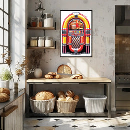 Retro Jukebox Art Print: Pop Culture Poster PosterGoat