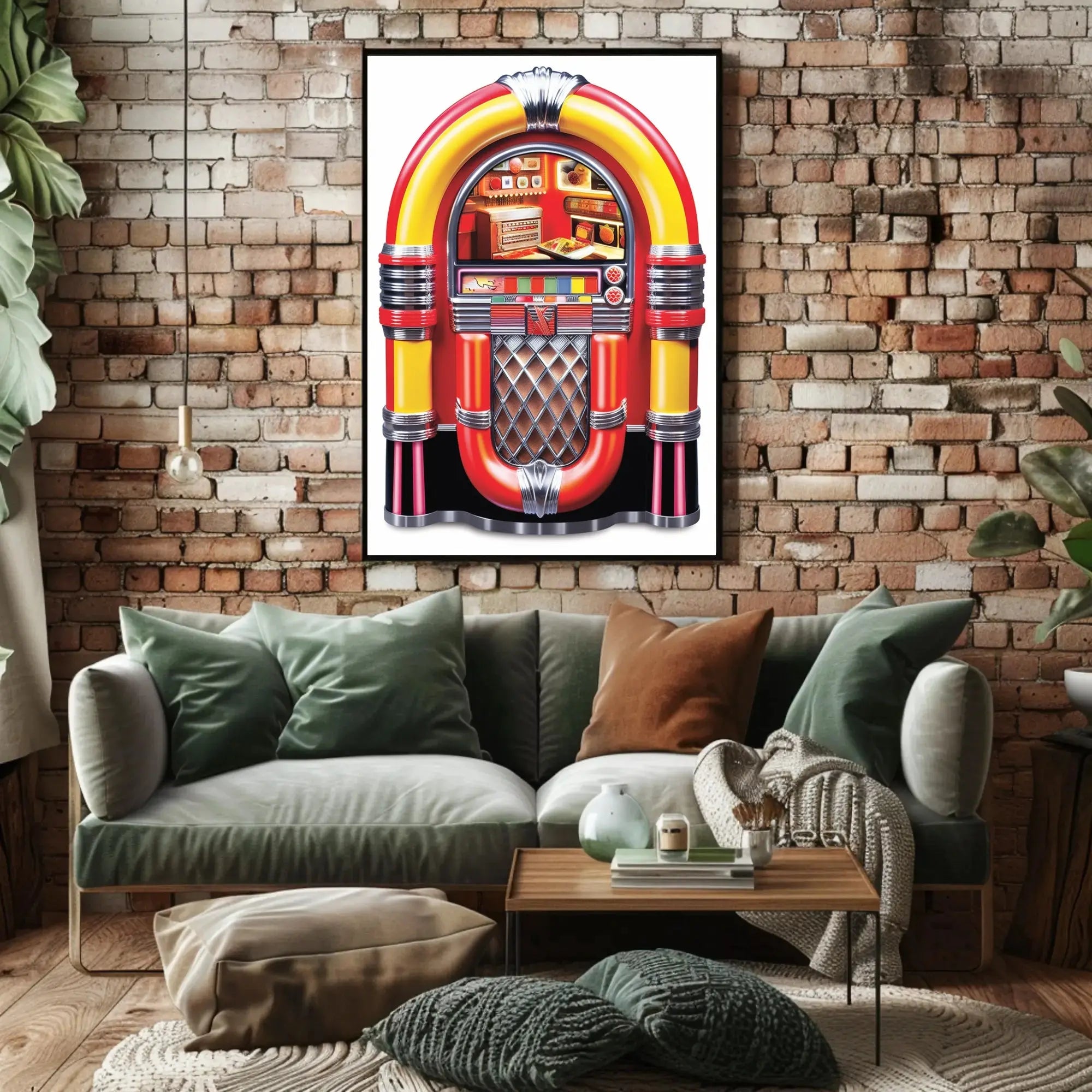 Retro Jukebox Art Print: Pop Culture Poster PosterGoat