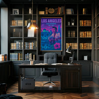 Retro Los Angeles Musical Vibes Heritage Poster PosterGoat