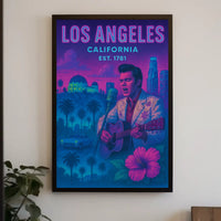 Retro Los Angeles Musical Vibes Heritage Poster PosterGoat
