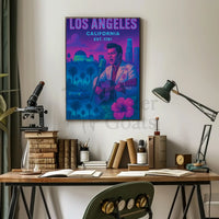 Retro Los Angeles Musical Vibes Heritage Poster PosterGoat