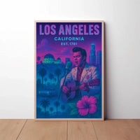 Retro Los Angeles Musical Vibes Heritage Poster PosterGoat