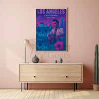 Retro Los Angeles Musical Vibes Heritage Poster PosterGoat