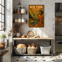 Retro New York City Vibes Cultural Heritage Poster PosterGoat