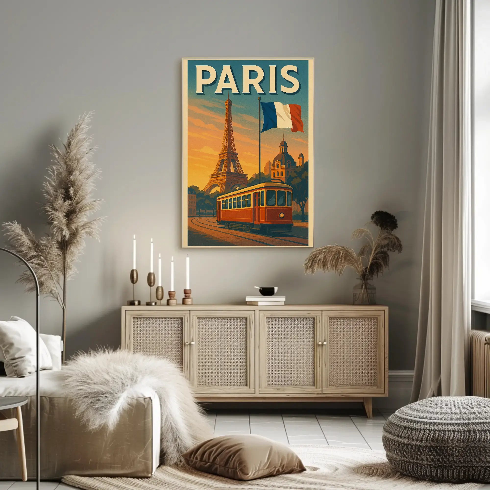 Retro Paris Travel Classic Charm Nostalgia Vintage Poster PosterGoat