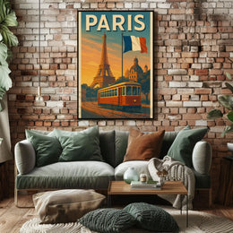Retro Paris Travel Classic Charm Nostalgia Vintage Poster PosterGoat