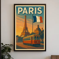 Retro Paris Travel Classic Charm Nostalgia Vintage Poster PosterGoat