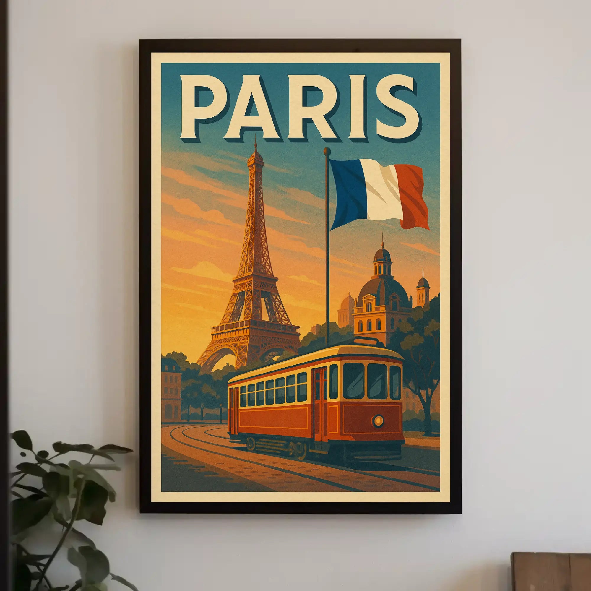 Retro Paris Travel Classic Charm Nostalgia Vintage Poster PosterGoat
