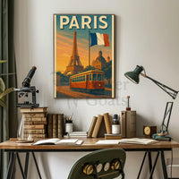 Retro Paris Travel Classic Charm Nostalgia Vintage Poster PosterGoat