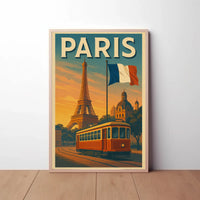 Retro Paris Travel Classic Charm Nostalgia Vintage Poster PosterGoat