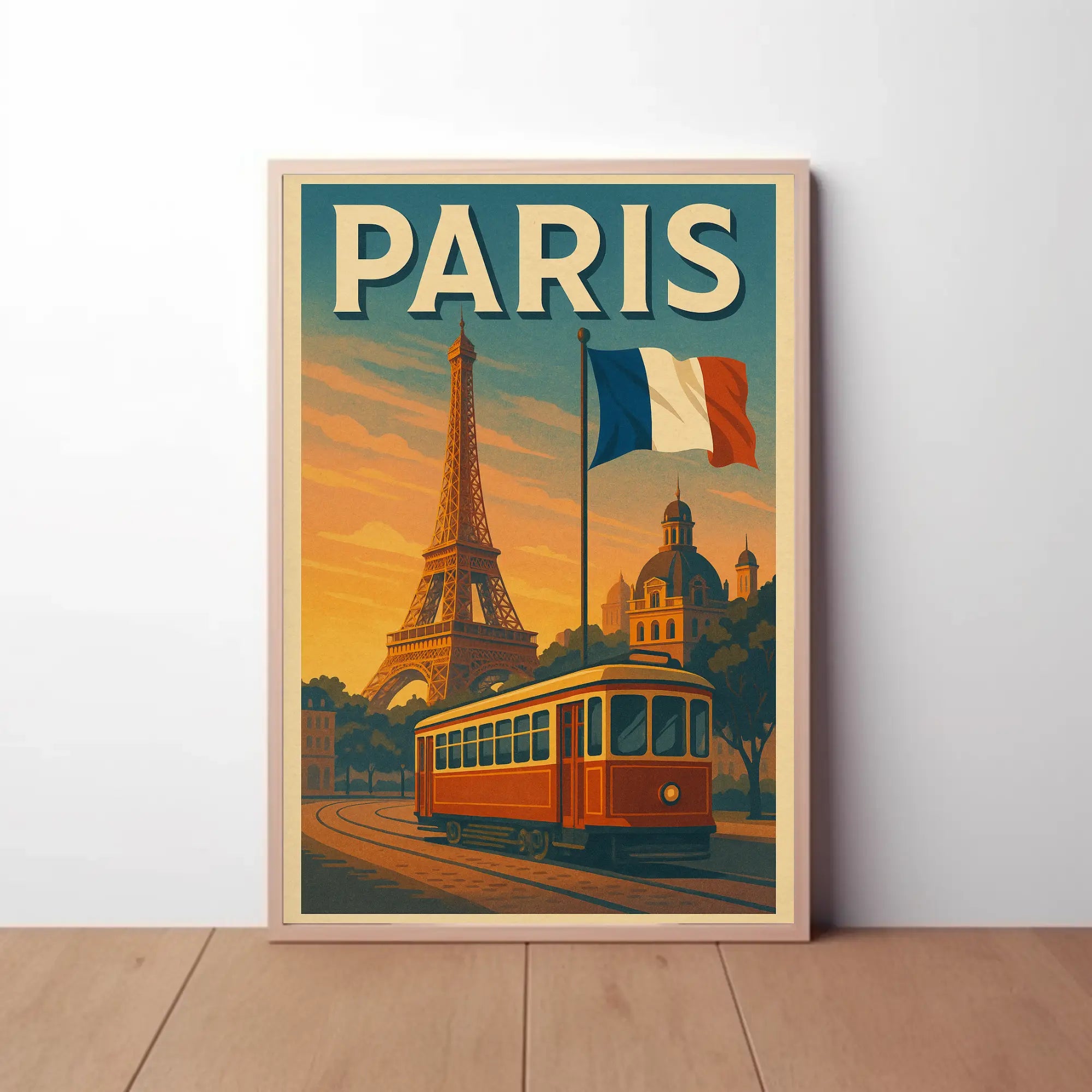 Retro Paris Travel Classic Charm Nostalgia Vintage Poster PosterGoat
