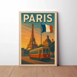 Retro Paris Travel Classic Charm Nostalgia Vintage Poster PosterGoat