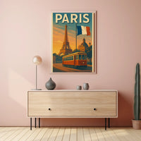 Retro Paris Travel Classic Charm Nostalgia Vintage Poster PosterGoat