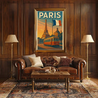 Retro Paris Travel Classic Charm Nostalgia Vintage Poster PosterGoat