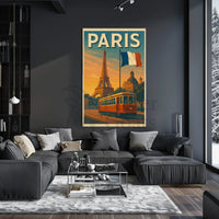 Retro Paris Travel Classic Charm Nostalgia Vintage Poster PosterGoat