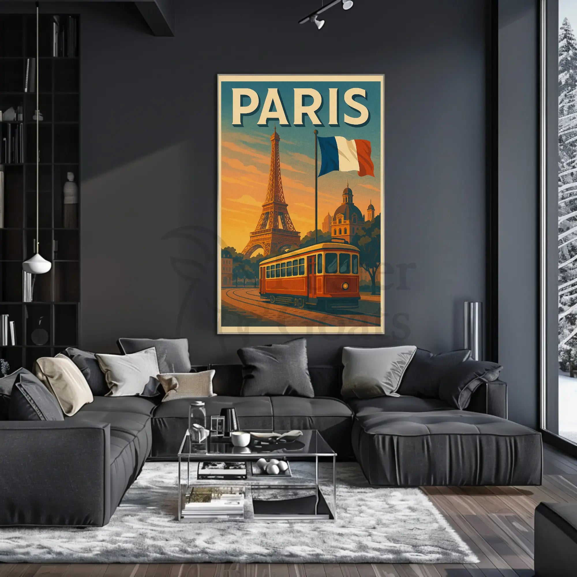 Retro Paris Travel Classic Charm Nostalgia Vintage Poster PosterGoat