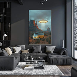 Retro Sci-Fi Adventure in Monument Valley Futuristic Sci-Fi Poster PosterGoat
