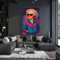 Retro Synthwave Historical Figure Poster - Pop Culture Poster PosterGoat