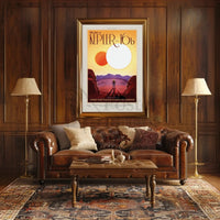 Retro Travel Adventure on Kepler-16b Futuristic Sci-Fi Poster PosterGoat