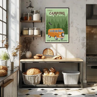 Retro Van Forest Adventure Travel Poster PosterGoat