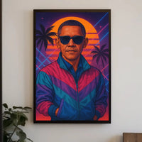 Retro Wave Vibes 1980s Coastal Pop Culture Poster PosterGoat