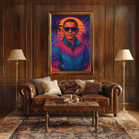 Retro Wave Vibes 1980s Coastal Pop Culture Poster PosterGoat