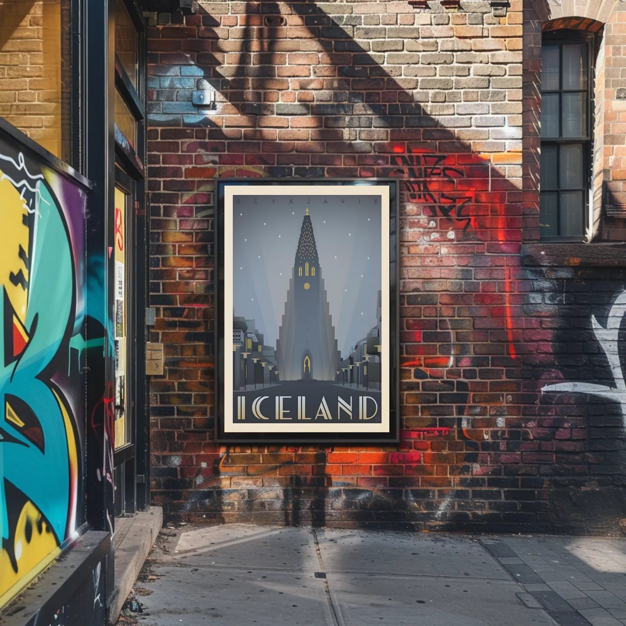 Reykjavik Twilight Cathedral Poster PosterGoat
