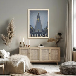 Reykjavik Twilight Cathedral Poster PosterGoat