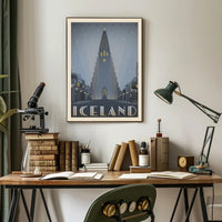 Reykjavik Twilight Cathedral Poster PosterGoat