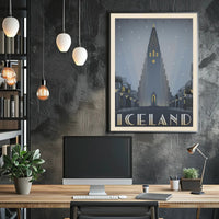 Reykjavik Twilight Cathedral Poster PosterGoat