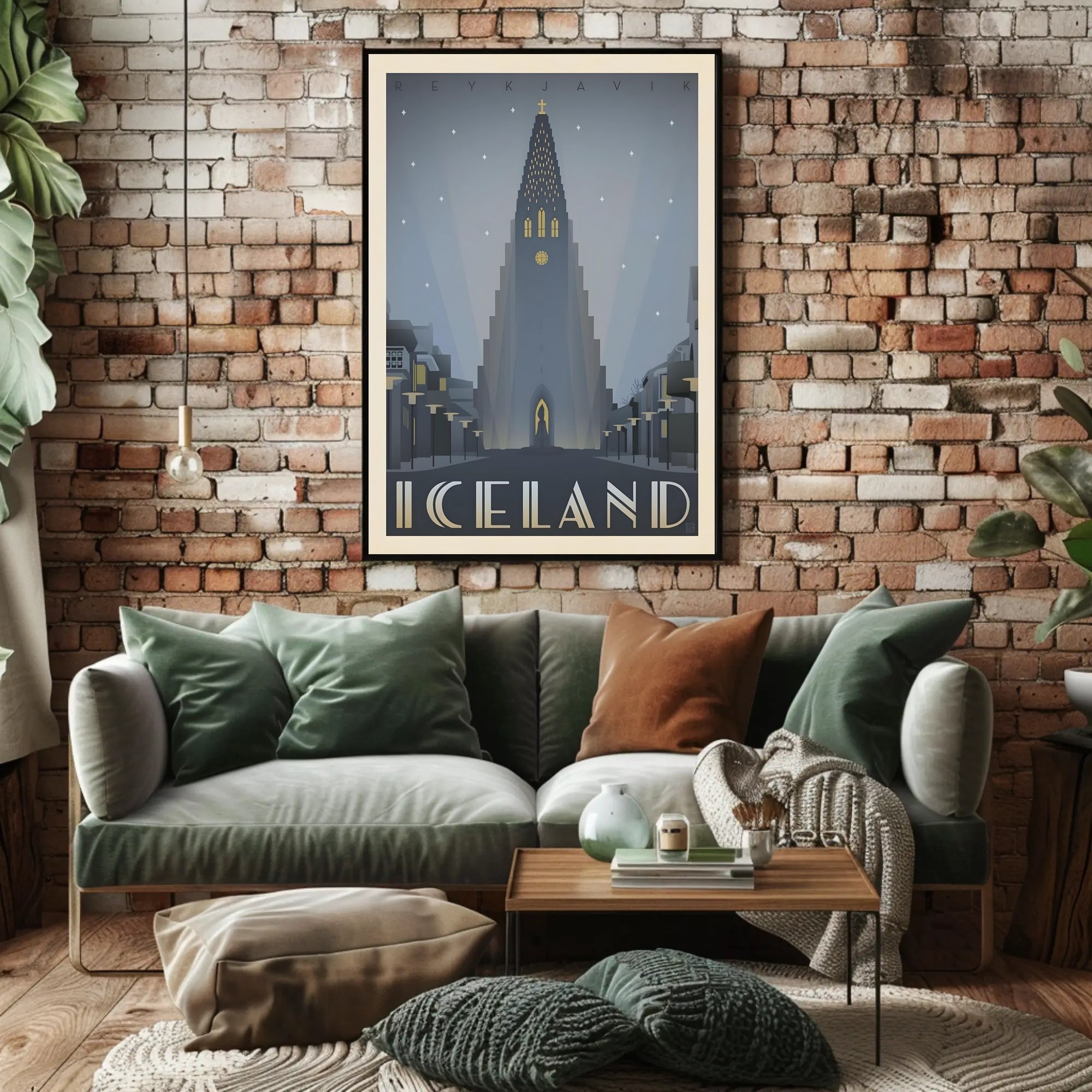 Reykjavik Twilight Cathedral Poster PosterGoat