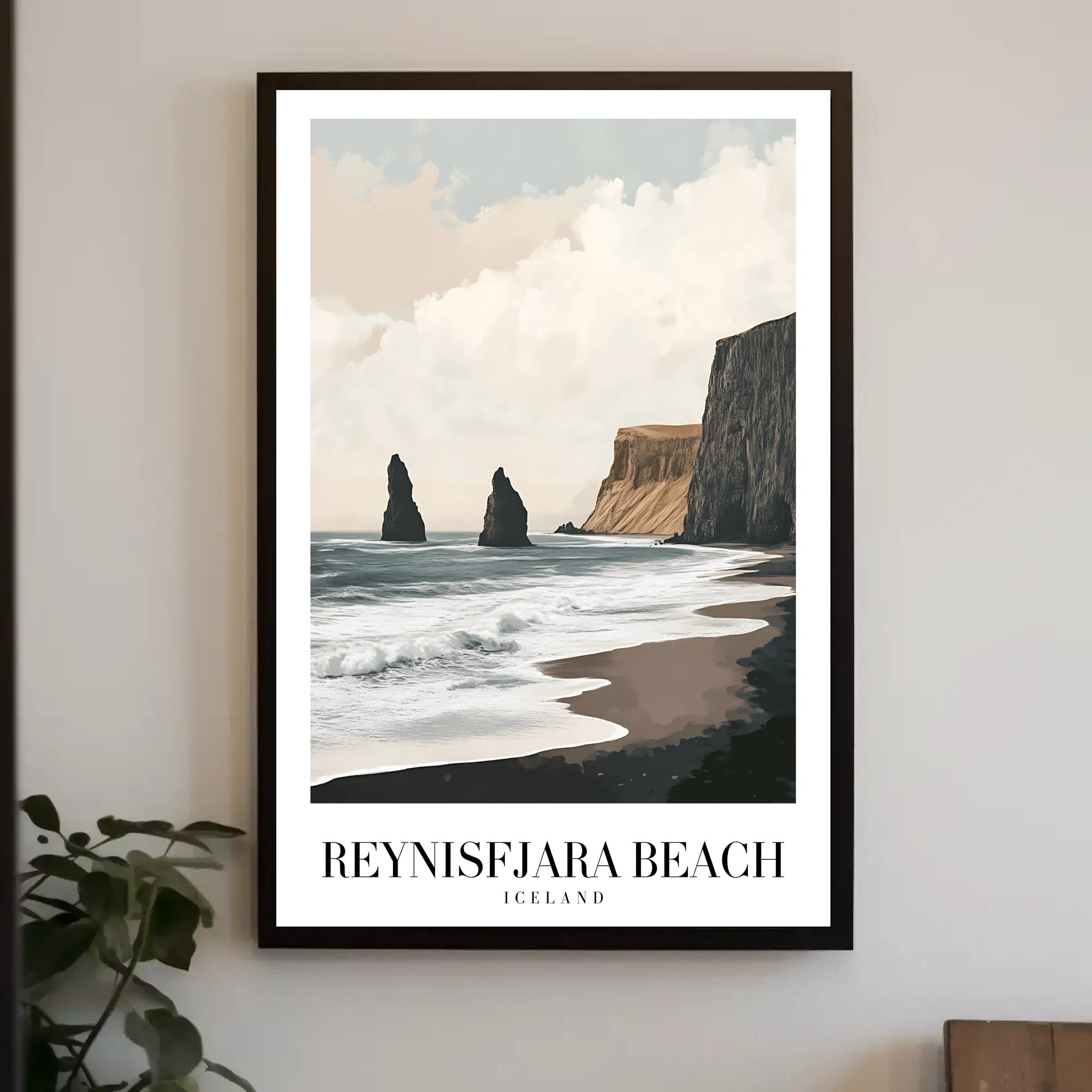 Reynisfjara Beach Art Print: Abstract or Artistic Poster PosterGoat