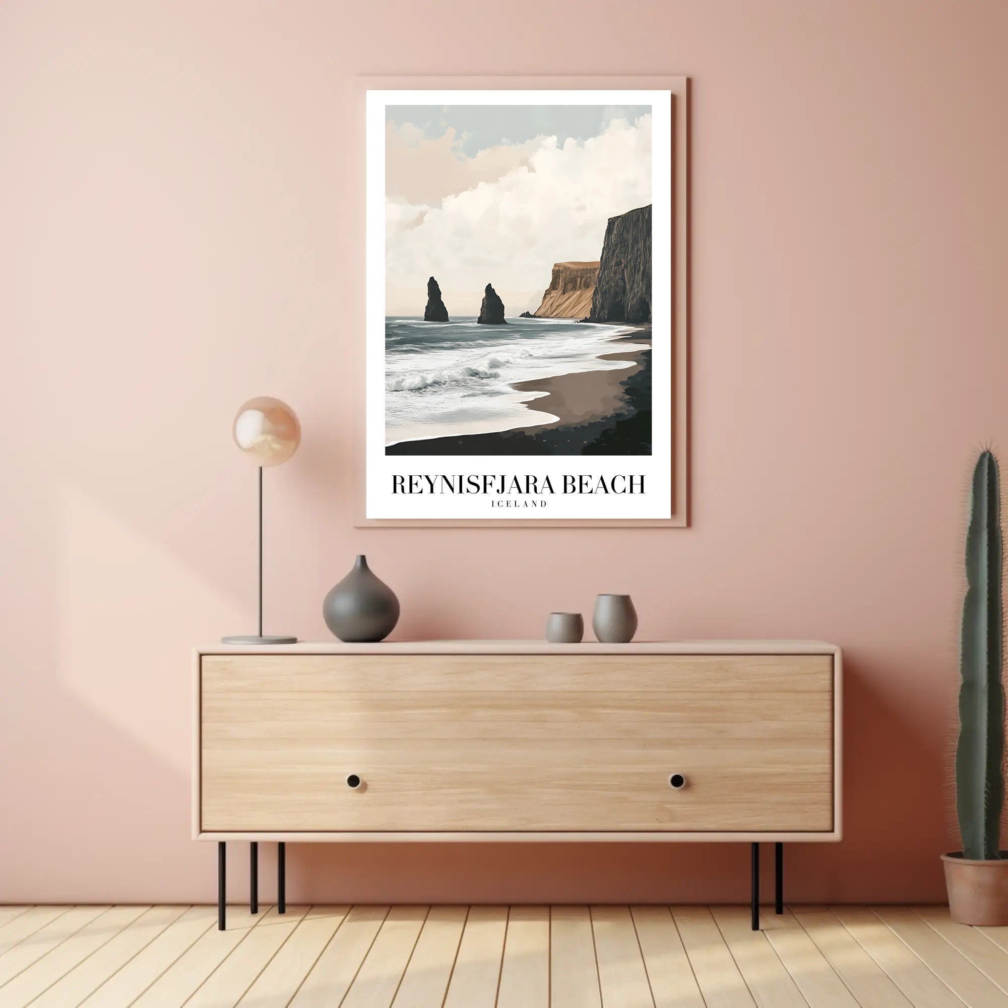 Reynisfjara Beach Art Print: Abstract or Artistic Poster PosterGoat