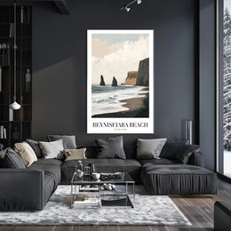 Reynisfjara Beach Art Print: Abstract or Artistic Poster PosterGoat