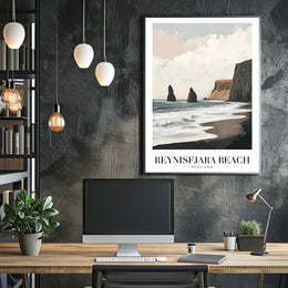 Reynisfjara Beach Art Print: Abstract or Artistic Poster PosterGoat