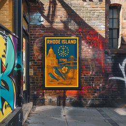 Rhode Island 1790 Vintage Travel Poster PosterGoat