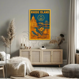 Rhode Island 1790 Vintage Travel Poster PosterGoat
