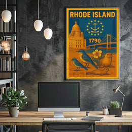 Rhode Island 1790 Vintage Travel Poster PosterGoat