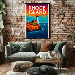 Rhode Island Coastal Charm Travel Poster PosterGoat