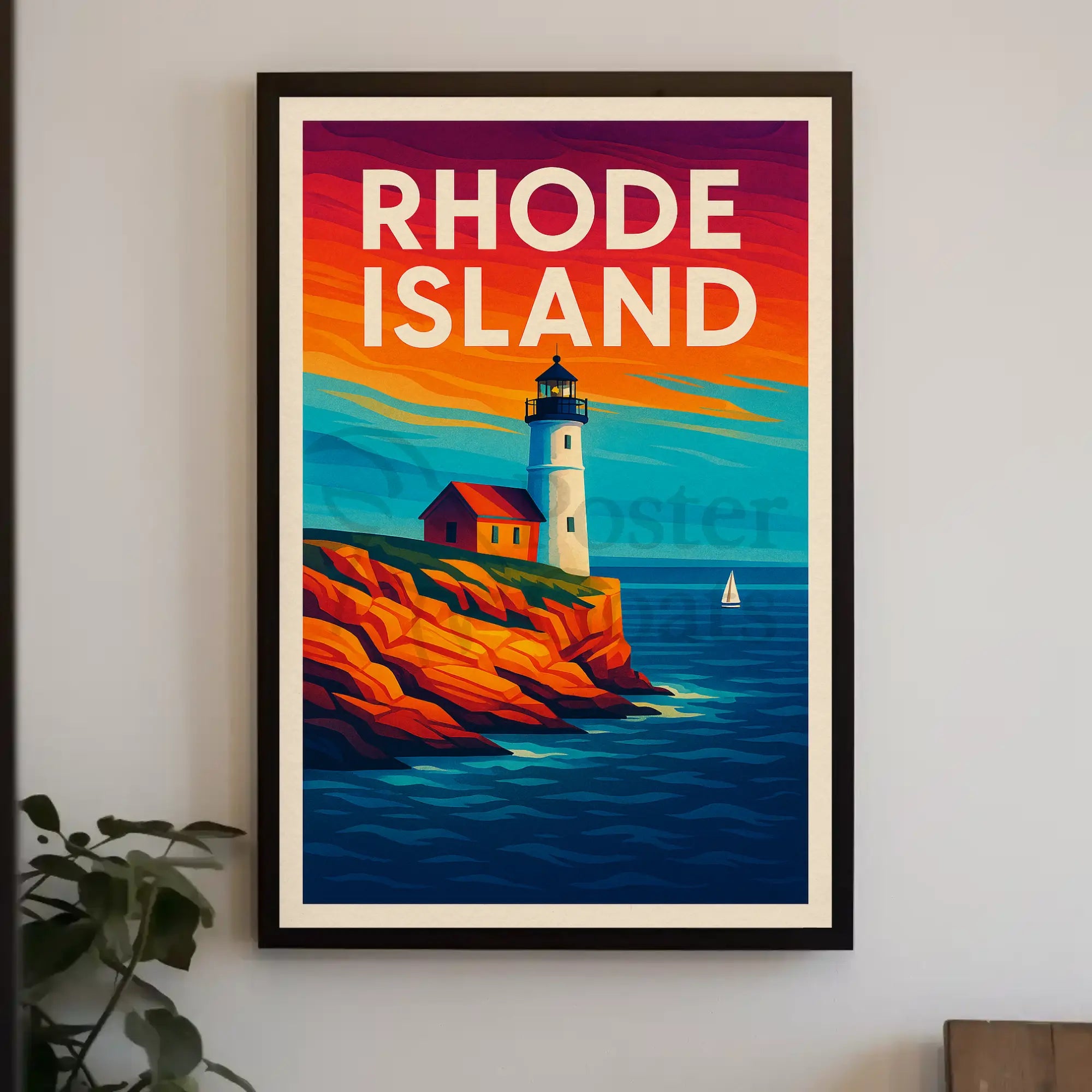 Rhode Island Coastal Charm Travel Poster PosterGoat