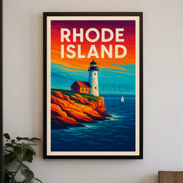Rhode Island Coastal Charm Travel Poster PosterGoat