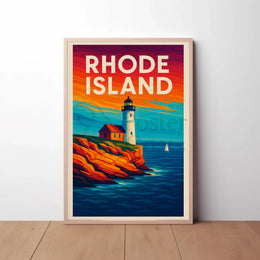 Rhode Island Coastal Charm Travel Poster PosterGoat