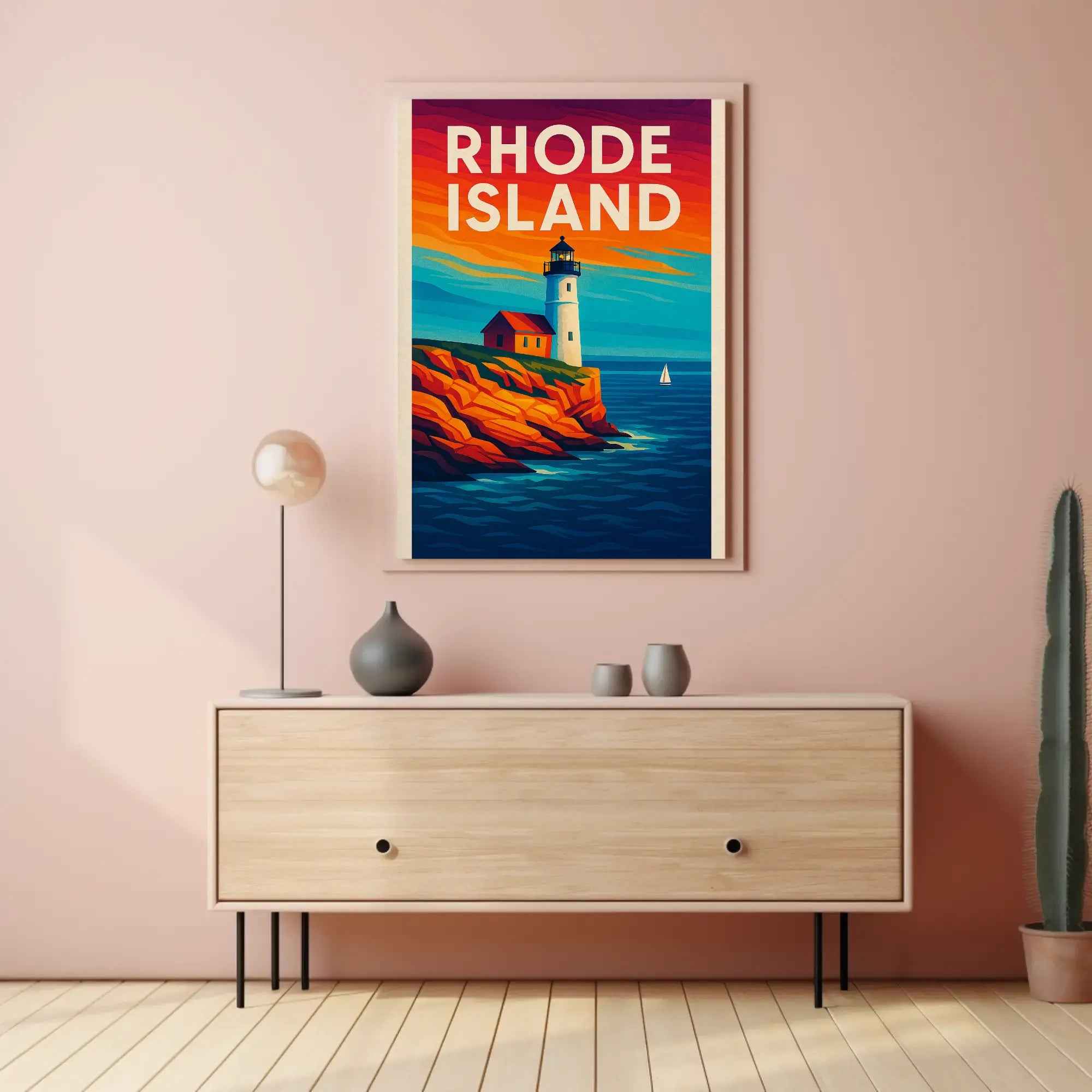 Rhode Island Coastal Charm Travel Poster PosterGoat