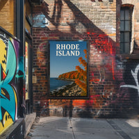 Rhode Island Coastal Landscape Autumn Travel Poster PosterGoat