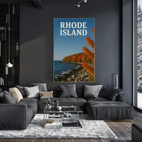 Rhode Island Coastal Landscape Autumn Travel Poster PosterGoat