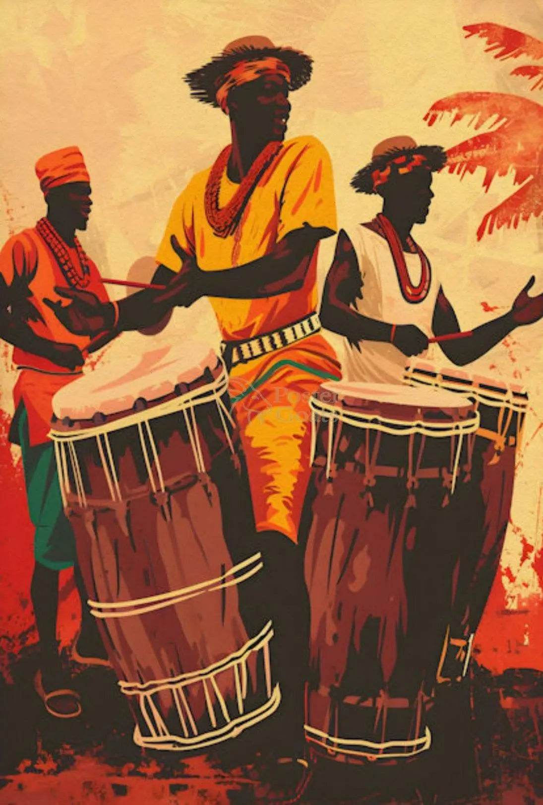 Rhythmic Celebration in Vibrant Culture Heritage Poster PosterGoat